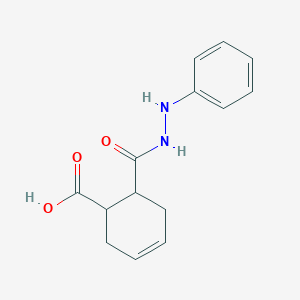 molecular formula C14H16N2O3 B2520101 6-[(2-Phenylhydrazino)carbonyl]-3-cyclohexene-1-carboxylic acid CAS No. 477889-12-6