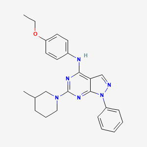 molecular formula C25H28N6O B2520102 N-(4-乙氧苯基)-6-(3-甲基哌啶-1-基)-1-苯基-1H-吡唑并[3,4-d]嘧啶-4-胺 CAS No. 946297-61-6