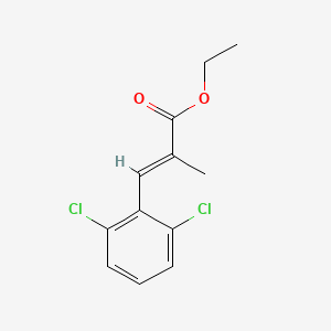molecular formula C12H12Cl2O2 B2520112 Ethyl 3-(2,6-dichlorophenyl)-2-methylprop-2-enoate CAS No. 1254380-71-6