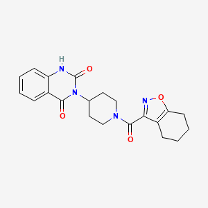 molecular formula C21H22N4O4 B2520121 3-(1-(4,5,6,7-tetrahydrobenzo[d]isoxazole-3-carbonyl)piperidin-4-yl)quinazoline-2,4(1H,3H)-dione CAS No. 2034415-73-9