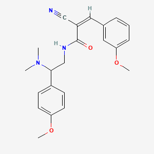 molecular formula C22H25N3O3 B2520122 (Z)-2-cyano-N-[2-(dimethylamino)-2-(4-methoxyphenyl)ethyl]-3-(3-methoxyphenyl)prop-2-enamide CAS No. 1356781-11-7