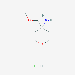 molecular formula C7H16ClNO2 B2520137 4-(Methoxymethyl)oxan-4-amine hydrochloride CAS No. 1029716-11-7