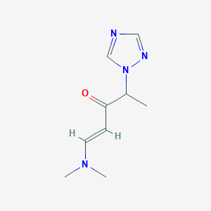 molecular formula C9H14N4O B2520138 (E)-1-(dimethylamino)-4-(1,2,4-triazol-1-yl)pent-1-en-3-one CAS No. 303996-70-5