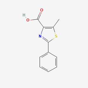 molecular formula C11H9NO2S B2520142 5-Methyl-2-phenylthiazole-4-carboxylic acid CAS No. 113366-43-1
