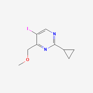 molecular formula C9H11IN2O B2520150 2-Cyclopropyl-5-iodo-4-(methoxymethyl)pyrimidine CAS No. 2173999-86-3