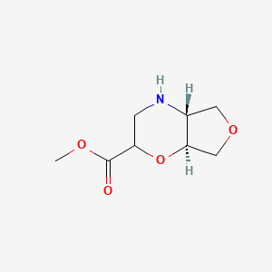 molecular formula C8H13NO4 B2520154 甲基(4aR,7aS)-3,4,4a,5,7,7a-六氢-2H-呋喃[3,4-b][1,4]恶嗪-2-羧酸盐 CAS No. 2408946-93-8