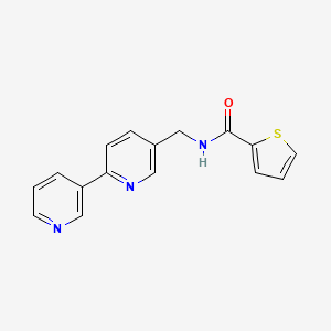 molecular formula C16H13N3OS B2520155 N-([2,3'-bipyridin]-5-ylmethyl)thiophene-2-carboxamide CAS No. 2034246-49-4