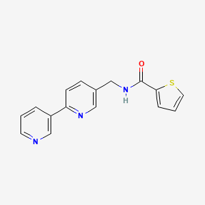 molecular formula C16H13N3OS B2520155 N-([2,3'-Bipyridin]-5-ylmethyl)thiophen-2-carboxamid CAS No. 2034246-49-4