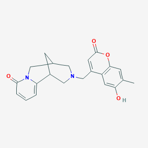 molecular formula C22H22N2O4 B2520157 3-((6-hydroxy-7-methyl-2-oxo-2H-chromen-4-yl)methyl)-3,4,5,6-tetrahydro-1H-1,5-methanopyrido[1,2-a][1,5]diazocin-8(2H)-one CAS No. 1105241-96-0