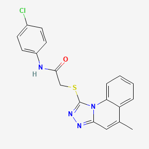 molecular formula C19H15ClN4OS B2520158 N-(4-Chlorophenyl)-2-({5-methyl-[1,2,4]triazolo[4,3-A]quinolin-1-YL}sulfanyl)acetamide CAS No. 483292-11-1