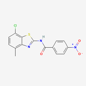 N-(7-chloro-4-methyl-1,3-benzothiazol-2-yl)-4-nitrobenzamide