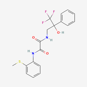 molecular formula C18H17F3N2O3S B2520165 N1-(2-(甲硫基)苯基)-N2-(3,3,3-三氟-2-羟基-2-苯基丙基)草酰胺 CAS No. 1351598-09-8