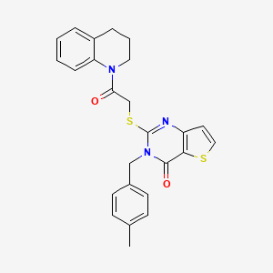 2-((2-(3,4-dihydroquinolin-1(2H)-yl)-2-oxoethyl)thio)-3-(4-methylbenzyl)thieno[3,2-d]pyrimidin-4(3H)-one