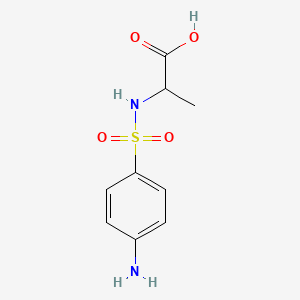 molecular formula C9H12N2O4S B2520178 2-(4-氨基苯磺酰氨基)-丙酸 CAS No. 83192-75-0