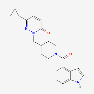 6-cyclopropyl-2-{[1-(1H-indole-4-carbonyl)piperidin-4-yl]methyl}-2,3-dihydropyridazin-3-one