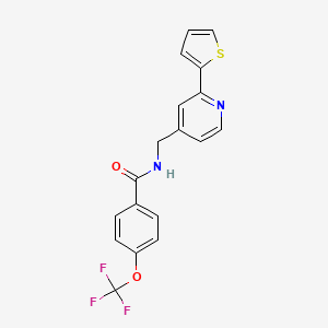 N-((2-(thiophen-2-yl)pyridin-4-yl)methyl)-4-(trifluoromethoxy)benzamide