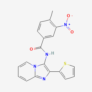 4-Methyl-3-nitro-N-[2-(thiophen-2-YL)imidazo[1,2-A]pyridin-3-YL]benzamide