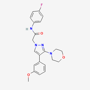 N-(4-fluorophenyl)-2-(4-(3-methoxyphenyl)-3-morpholino-1H-pyrazol-1-yl)acetamide