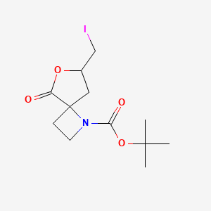 tert-Butyl 7-(iodomethyl)-5-oxo-6-oxa-1-azaspiro[3.4]octane-1-carboxylate