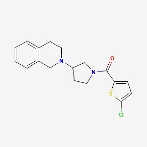 (5-chlorothiophen-2-yl)(3-(3,4-dihydroisoquinolin-2(1H)-yl)pyrrolidin-1-yl)methanone