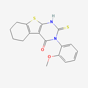 3-(2-methoxyphenyl)-2-sulfanylidene-5,6,7,8-tetrahydro-1H-[1]benzothiolo[2,3-d]pyrimidin-4-one