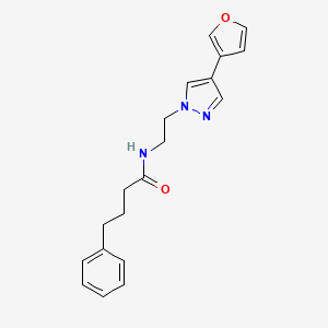N-(2-(4-(furan-3-yl)-1H-pyrazol-1-yl)ethyl)-4-phenylbutanamide