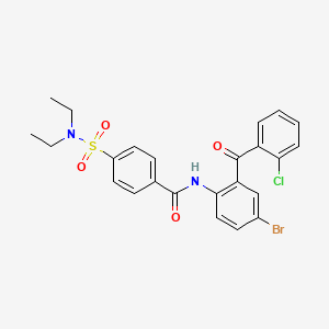 N-[4-bromo-2-(2-chlorobenzoyl)phenyl]-4-(diethylsulfamoyl)benzamide