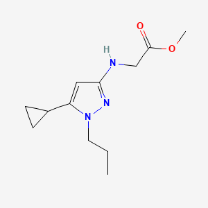 Methyl 2-[(5-cyclopropyl-1-propylpyrazol-3-yl)amino]acetate