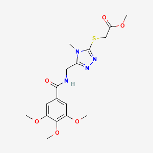 methyl 2-((4-methyl-5-((3,4,5-trimethoxybenzamido)methyl)-4H-1,2,4-triazol-3-yl)thio)acetate