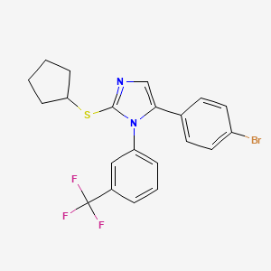 5-(4-bromophenyl)-2-(cyclopentylsulfanyl)-1-[3-(trifluoromethyl)phenyl]-1H-imidazole