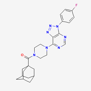 1-(adamantane-1-carbonyl)-4-[3-(4-fluorophenyl)-3H-[1,2,3]triazolo[4,5-d]pyrimidin-7-yl]piperazine