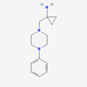 molecular formula C14H21N3 B2520249 1-[(4-Phenylpiperazin-1-yl)methyl]cyclopropan-1-amine CAS No. 1427990-44-0