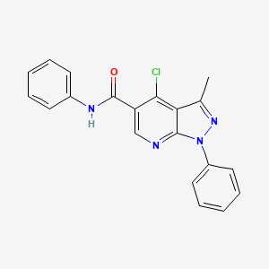 4-chloro-3-methyl-N,1-diphenyl-1H-pyrazolo[3,4-b]pyridine-5-carboxamide