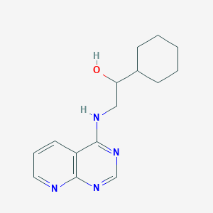 molecular formula C15H20N4O B2520256 1-Cyclohexyl-2-(pyrido[2,3-d]pyrimidin-4-ylamino)ethanol CAS No. 2379984-62-8