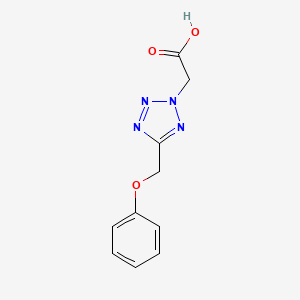 molecular formula C10H10N4O3 B2520257 [5-(phenoxymethyl)-2H-tetrazol-2-yl]acetic acid CAS No. 871497-68-6