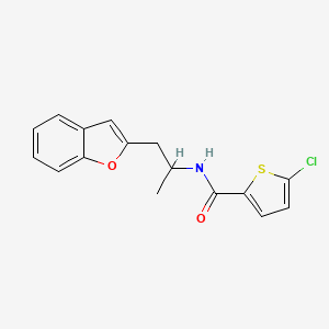 N-[1-(1-benzofuran-2-yl)propan-2-yl]-5-chlorothiophene-2-carboxamide