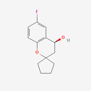 (4S)-6-fluoro-3,4-dihydrospiro[1-benzopyran-2,1'-cyclopentane]-4-ol