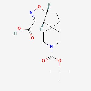 Racemic-(3aR,6aR)-1-(tert-butoxycarbonyl)-3a,5,6,6a-tetrahydrospiro[cyclopenta[d]isoxazole-4,4-piperidine]-3-carboxylic acid