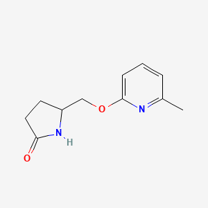 B2520298 5-{[(6-Methylpyridin-2-yl)oxy]methyl}pyrrolidin-2-one CAS No. 2175979-16-3