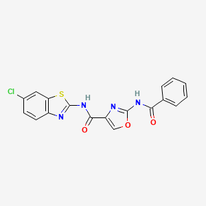 2-benzamido-N-(6-chlorobenzo[d]thiazol-2-yl)oxazole-4-carboxamide