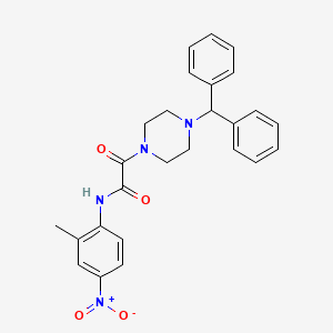 molecular formula C26H26N4O4 B2520314 2-(4-二苯甲酰哌嗪-1-基)-N-(2-甲基-4-硝基苯基)-2-氧代乙酰胺 CAS No. 941895-81-4