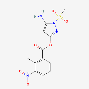 (5-Amino-1-methylsulfonylpyrazol-3-yl) 2-methyl-3-nitrobenzoate