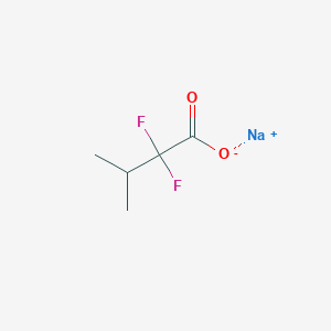 molecular formula C5H7F2NaO2 B2520316 Sodium;2,2-difluoro-3-methylbutanoate CAS No. 2378501-08-5