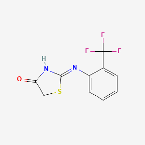 molecular formula C10H7F3N2OS B2520319 2-((2-(trifluoromethyl)phenyl)amino)thiazol-4(5H)-one CAS No. 425658-25-9