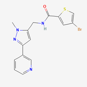 4-bromo-N-((1-methyl-3-(pyridin-3-yl)-1H-pyrazol-5-yl)methyl)thiophene-2-carboxamide