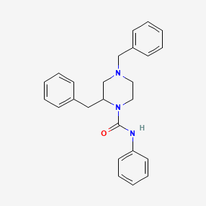 2,4-dibenzyl-N-phenylpiperazine-1-carboxamide