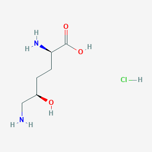 molecular formula C6H15ClN2O3 B2520329 (2R,5R)-2,6-Diamino-5-hydroxyhexanoic acid;hydrochloride CAS No. 108691-26-5