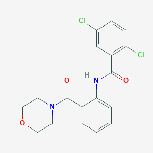 molecular formula C18H16Cl2N2O3 B252033 2,5-dichloro-N-[2-(4-morpholinylcarbonyl)phenyl]benzamide 