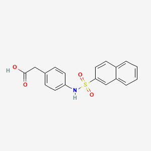 2-[4-(Naphthalene-2-sulfonamido)phenyl]acetic acid