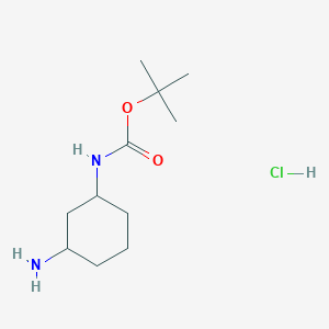 molecular formula C11H23ClN2O2 B2520338 tert-Butyl (3-aminocyclohexyl)carbamate hydrochloride CAS No. 2095410-88-9